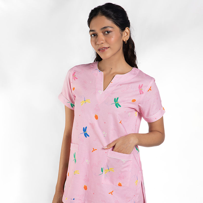 Daydream Cotton Dip-Neck Pyjama Set