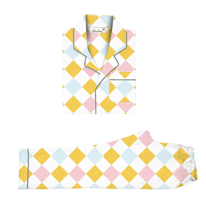 Breezeblock Cotton Notched Pyjama