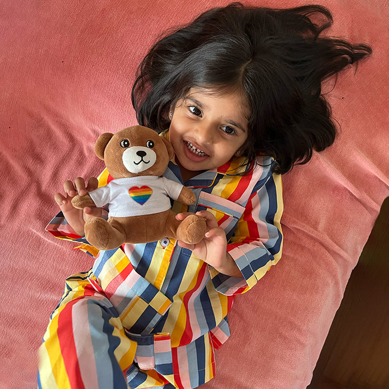 Immix Cotton Notched Pyjama Set For Kids