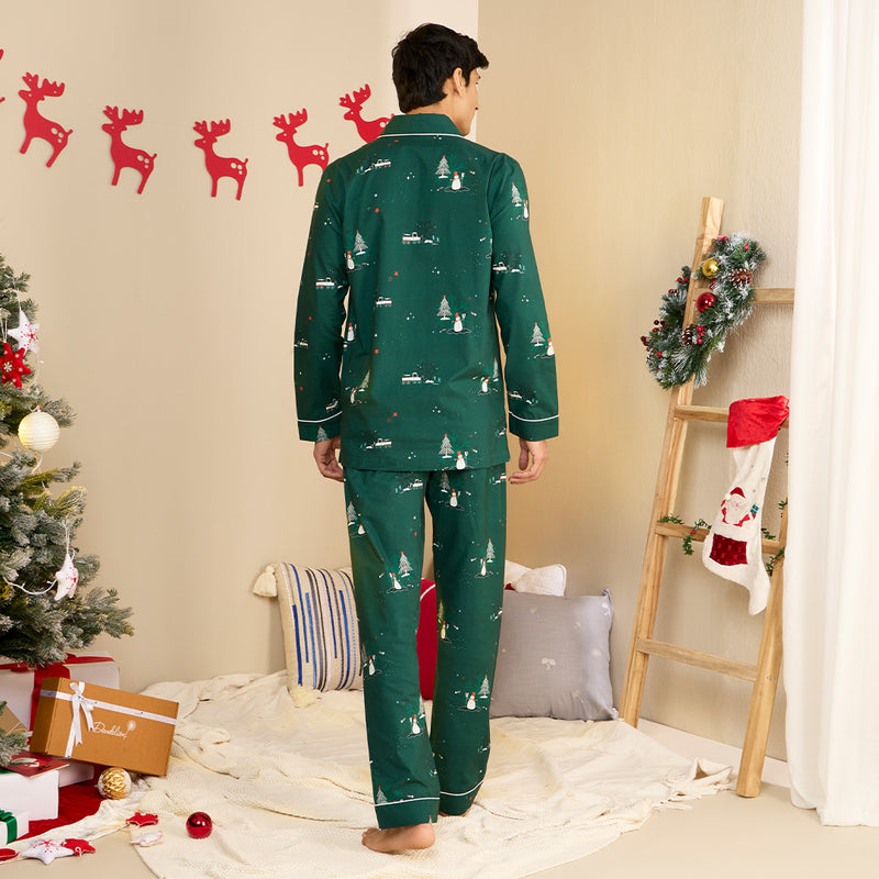 Frost Flake Cotton Notched Pyjama Set