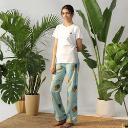 Peel-A-Peel Embroidered T-shirt & Cotton Pyjama for Women's