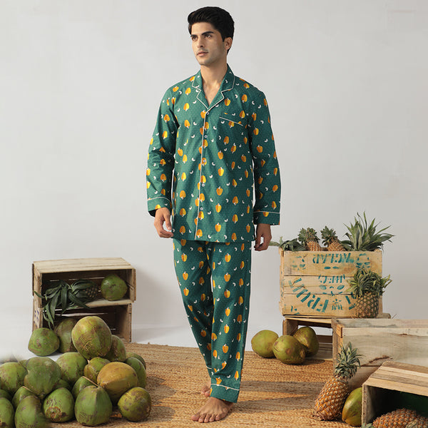 Nutty Retreat Cotton Notched Pyjama Set