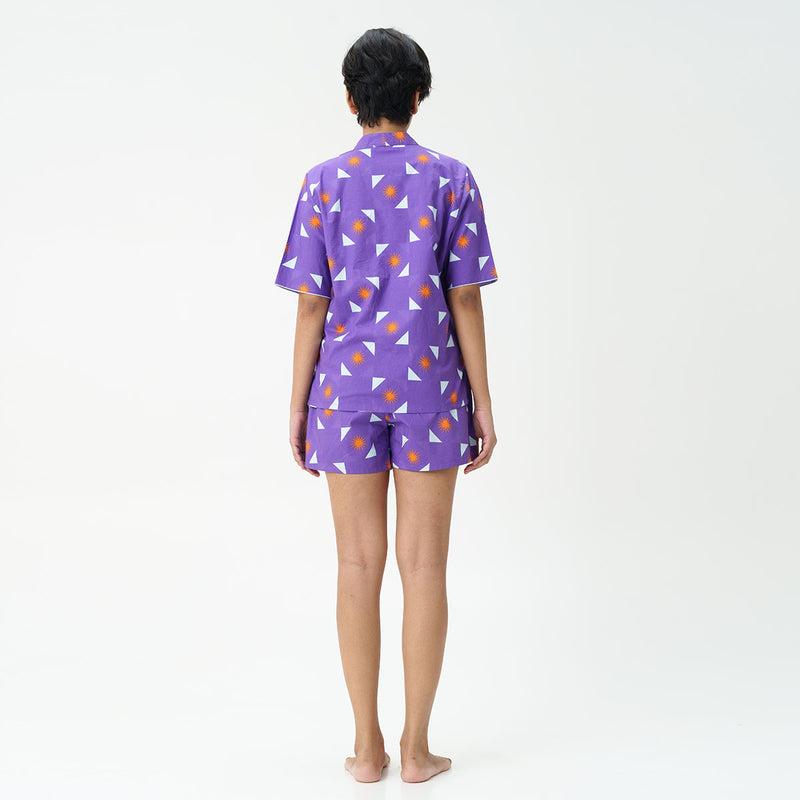 Cosmic Rays Cotton High Low Shorts Set
