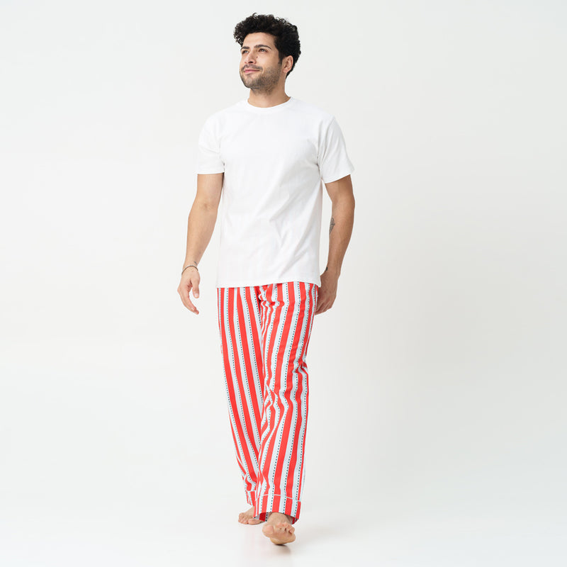 Crimson Trails T-shirt & Cotton Pyjama - Men