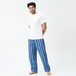 Indigo Tracks T-shirt & Cotton Pyjama - Men