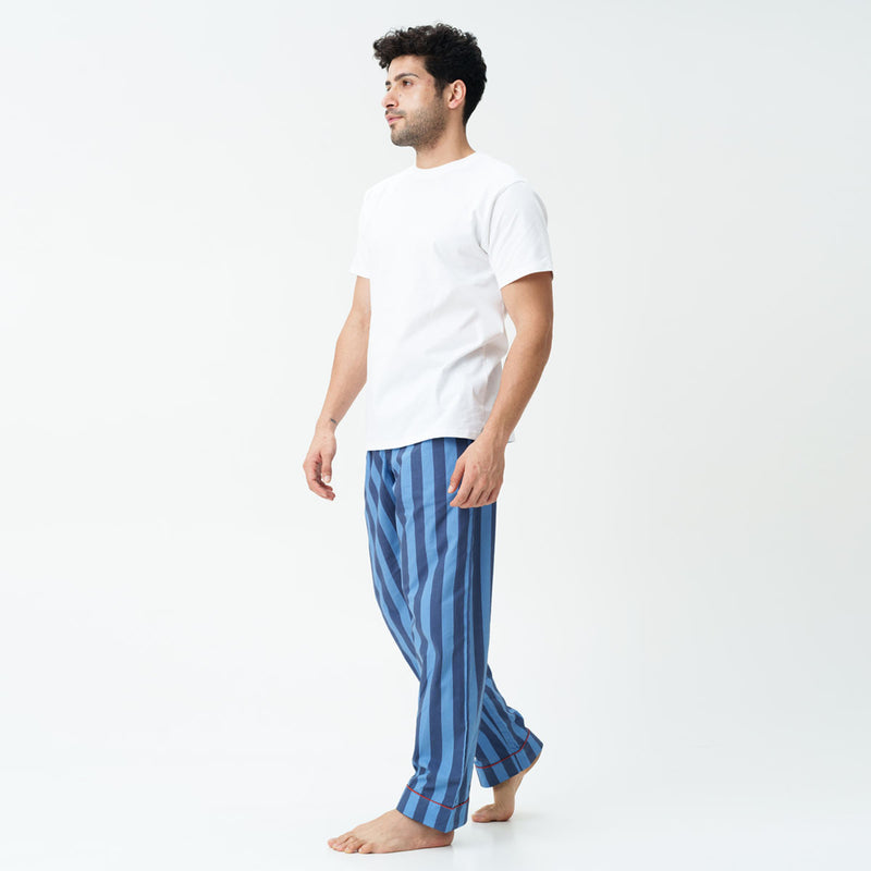 Indigo Tracks T-shirt & Cotton Pyjama - Men
