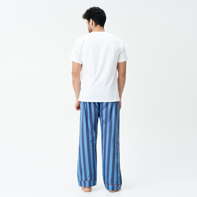 Indigo Tracks T-shirt & Cotton Pyjama - Men