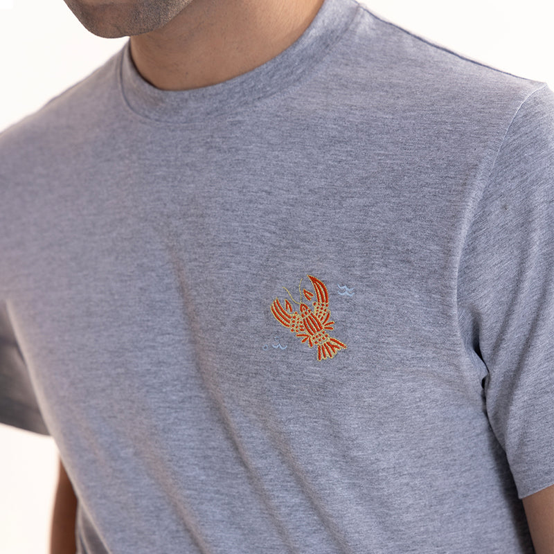 Lobster Embroidered T-Shirt & Cotton Boxers