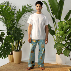 Peel-A-Peel Embroidered T-shirt & Cotton Pyjama - Men