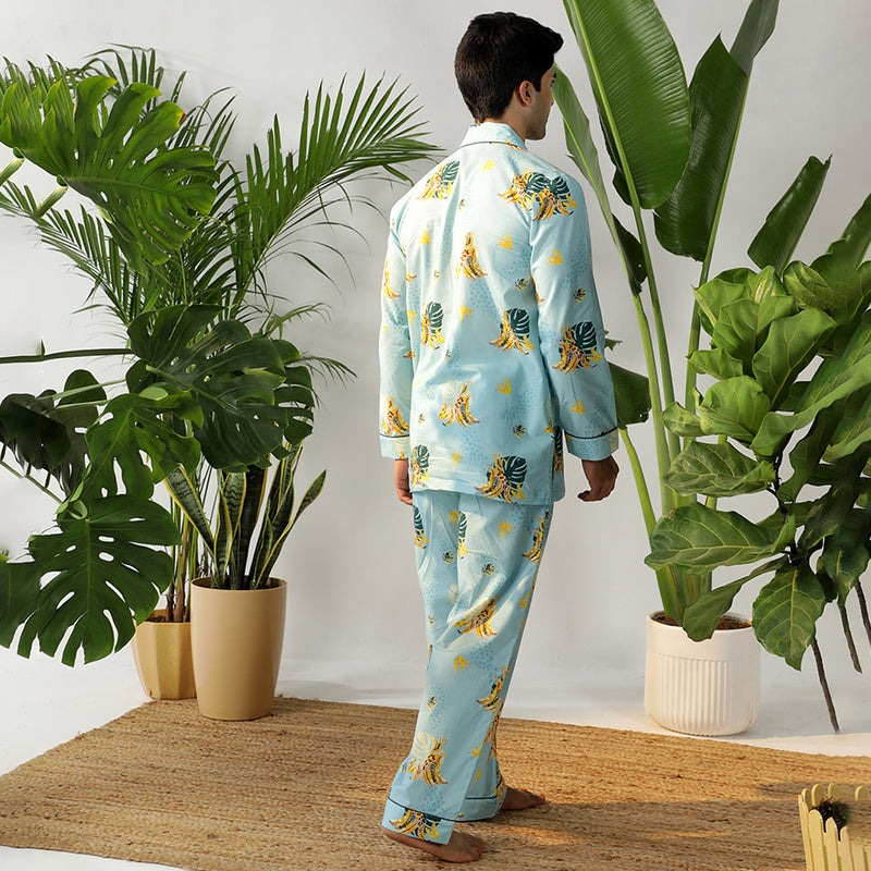 Peel-A-Peel Cotton Notched Pyjama Set