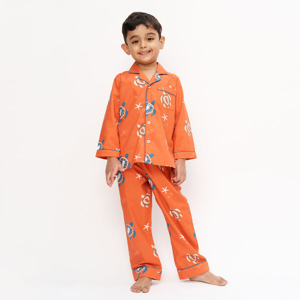 Turtle Tide Cotton Notched Pyjama Set