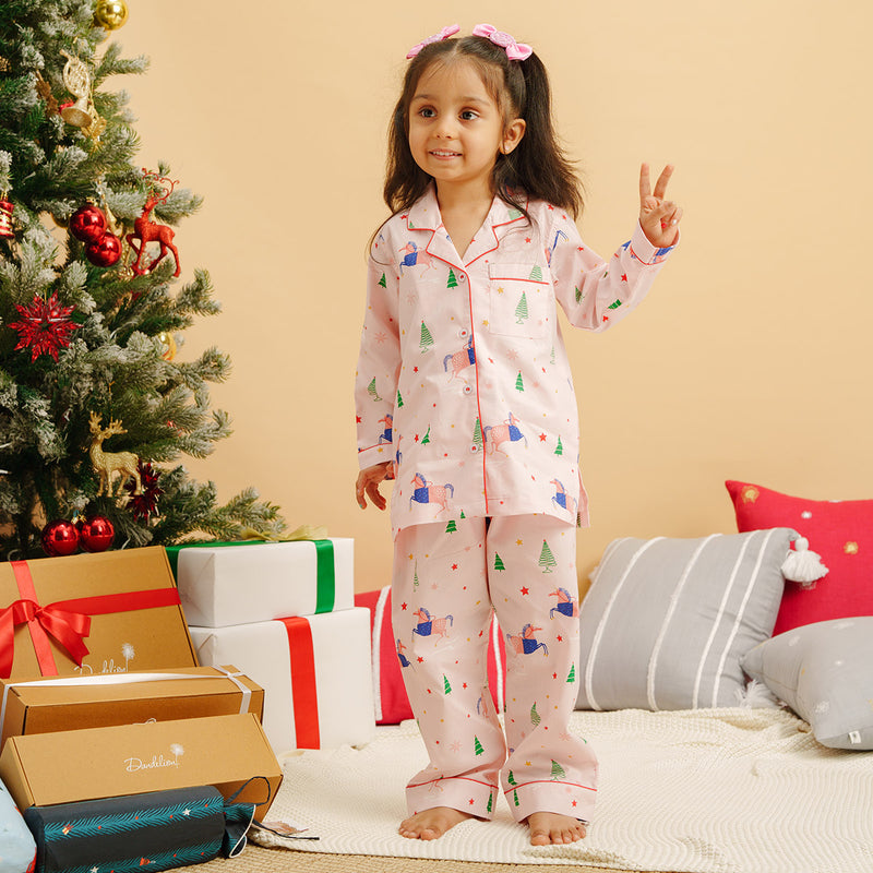 Merry Magic Cotton Notched Pyjama Set