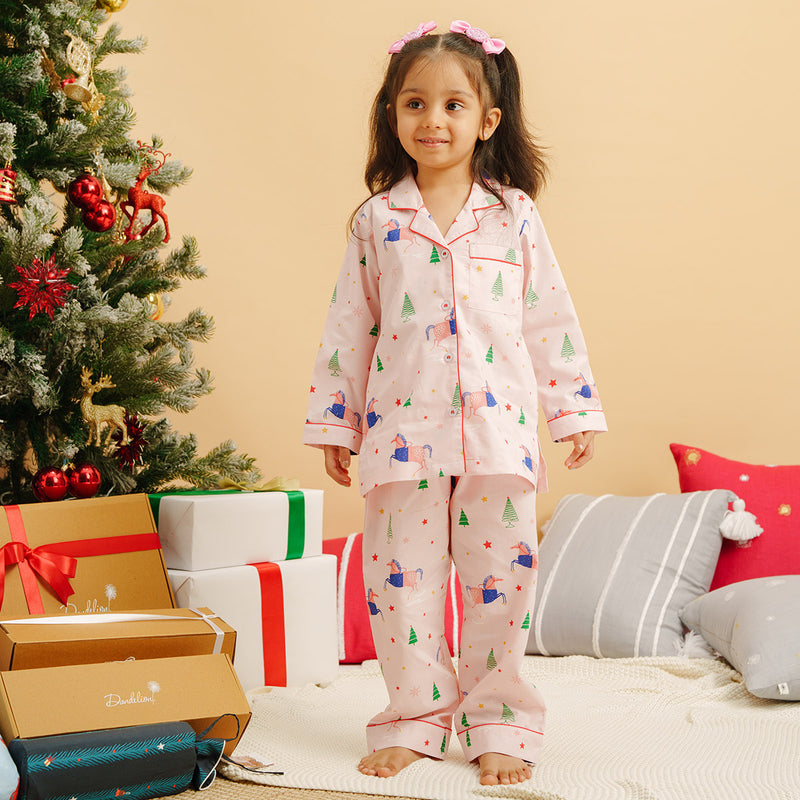 Merry Magic Cotton Notched Pyjama Set