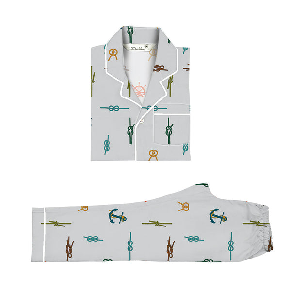 Sea Calling Cotton Notched Pyjama Set