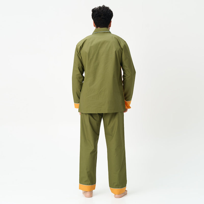Sundrop Cotton Embroidered Notched Pyjama Set