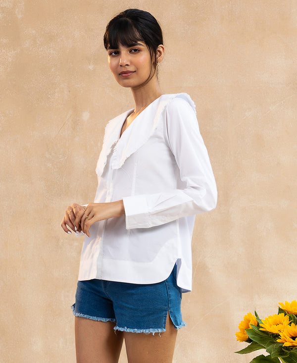 Anna - Ruffled Collar Shirt