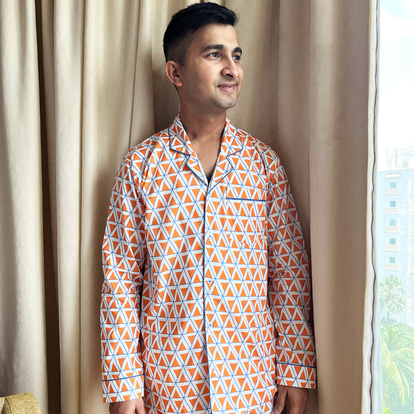 Kaleidoscope Cotton Notched Pyjama Set