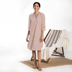 Kaleidoscope Cotton Dip-Neck Sleep Dress