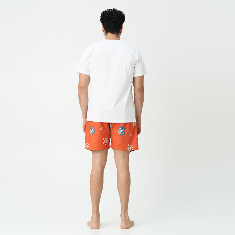 Turtle Tide Embroidered T-Shirt & Cotton Boxers