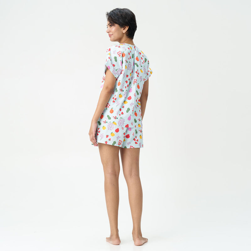 Vineyard Cotton Slit Neck Top and Shorts
