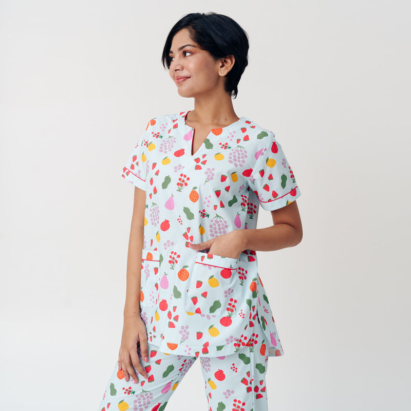 Vineyard Cotton Dip-Neck Pyjama Set