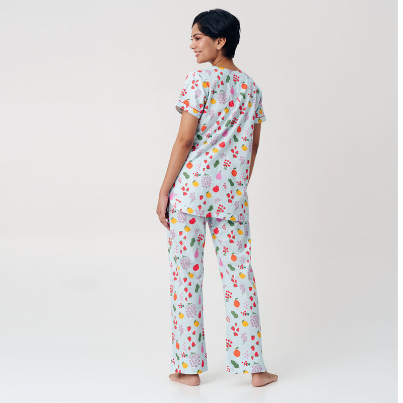 Vineyard Cotton Dip-Neck Pyjama Set
