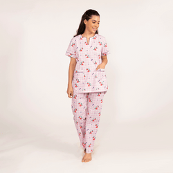 Berry Patch Cotton Dip-Neck Pyjama Set
