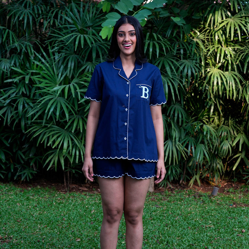 Blue Bell Scalloped Shorts Set