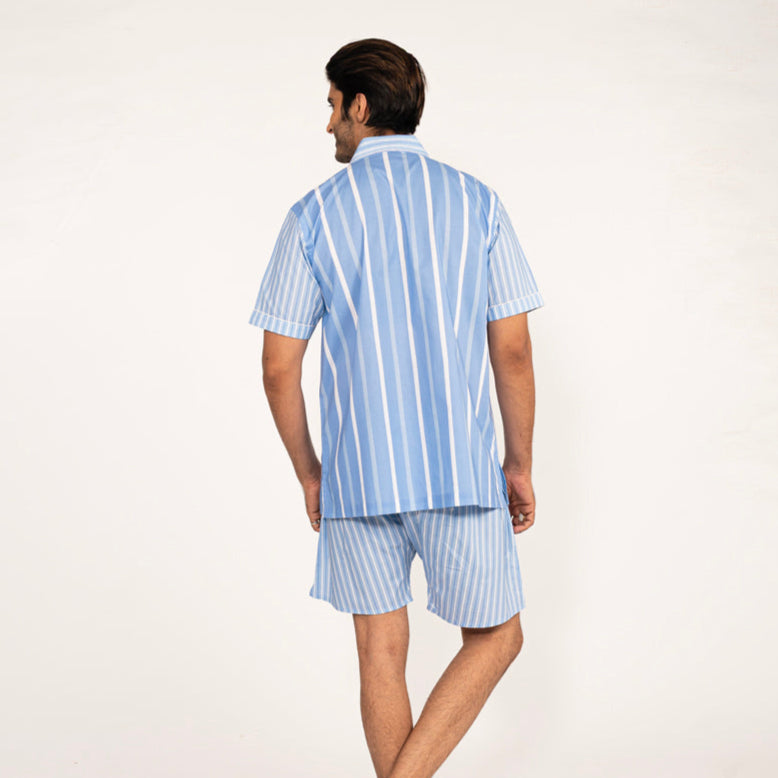 Oceanbreeze Cotton Notched Shorts Set