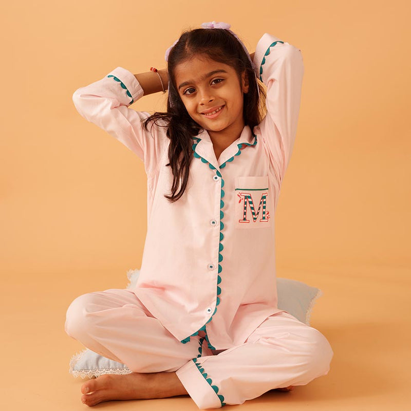 Peony Cotton Notched Pyjama Set