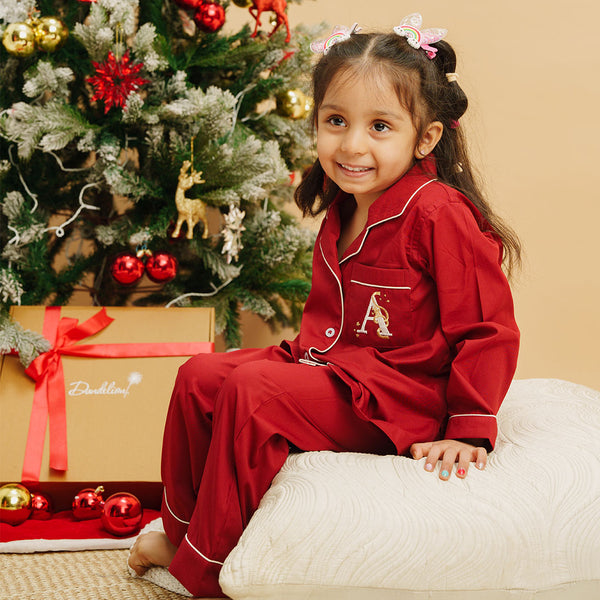 Ruby Bliss Personalised Cotton Notched Pyjama Set