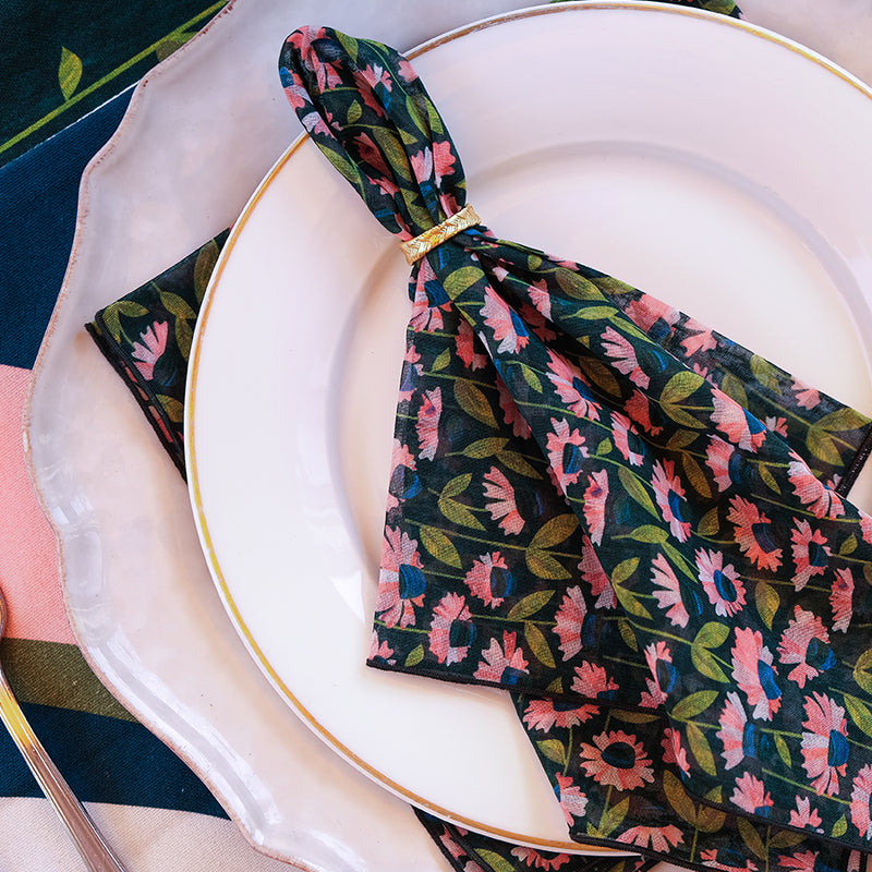 Seersucker Meadow Dinner Napkin : Set of 4