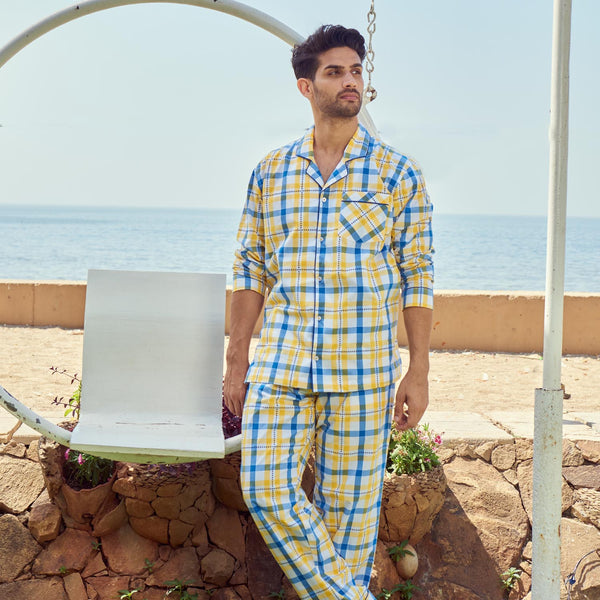 By The Beach Cotton Notched Pyjama Set