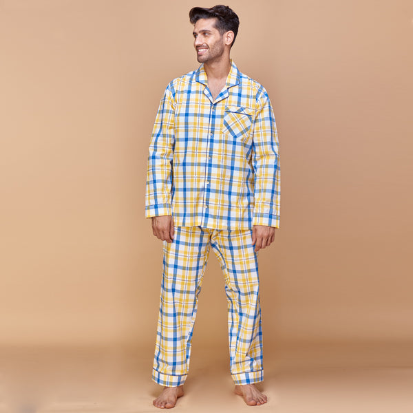 By The Beach Cotton Notched Pyjama Set