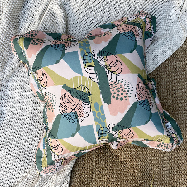 Dandelion -Tropical - Blush Pink - Cushion-  Woven printed fabric