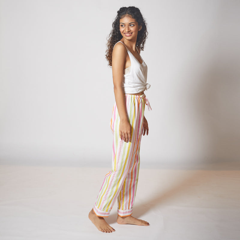 Dandelion-Pastel Multicolour -Cotton-Multi Stripe- Candy Stripe- Pajama