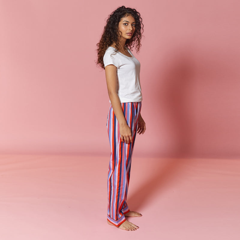 Dandelion-Berry Stripe -Cotton-Multi Stripe- Candy Stripe- Pajama