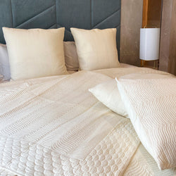 The Crosby Embroidered Quilt -  Buttercup / Cream