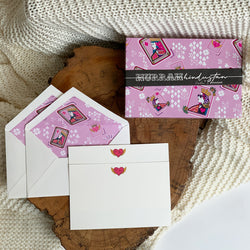 Dandelion - Pink - Printed Paper - Queen Cards - Post Cards