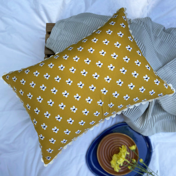 Dandelion - Bloom -Daisy  - Cushion- Woven printed fabric