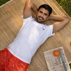 Cosmic Embroidered T-shirt & Cotton Pyjama - Men