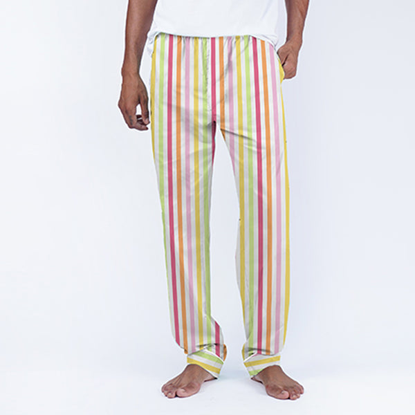 Dandelion -Multicolour stripes - Printed Cotton -candy stripes - Pajama
