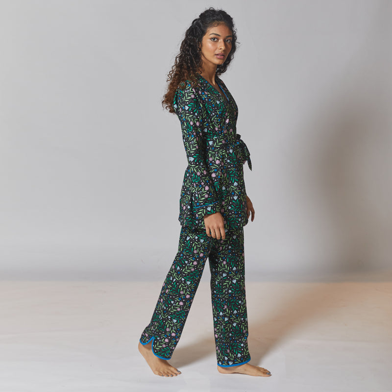 Efflorescent Cotton Cross Over Co-ord Set