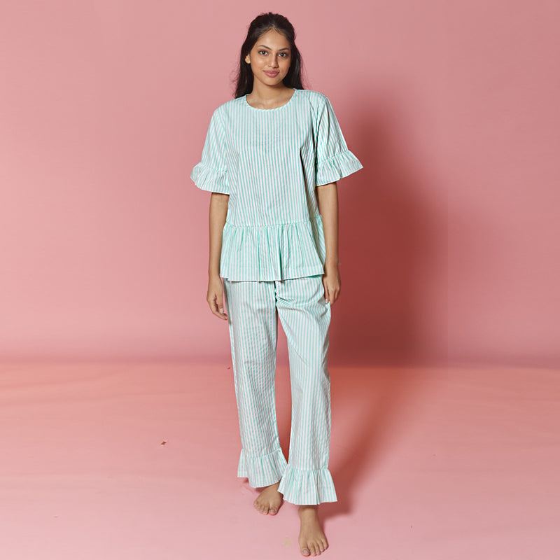 Dandelion-Mint- Stripes-Candy Stripes- Pajamas Sets