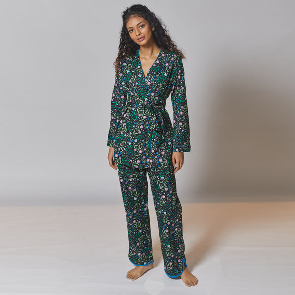 Efflorescent Cotton Cross Over Co-ord Set