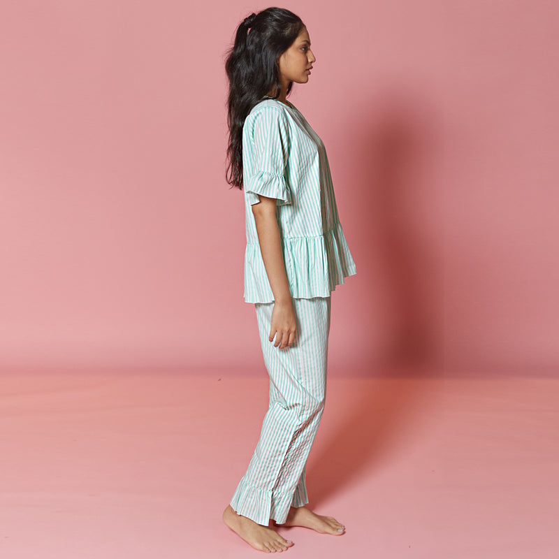 Dandelion-Mint- Stripes-Candy Stripes- Pajamas Sets