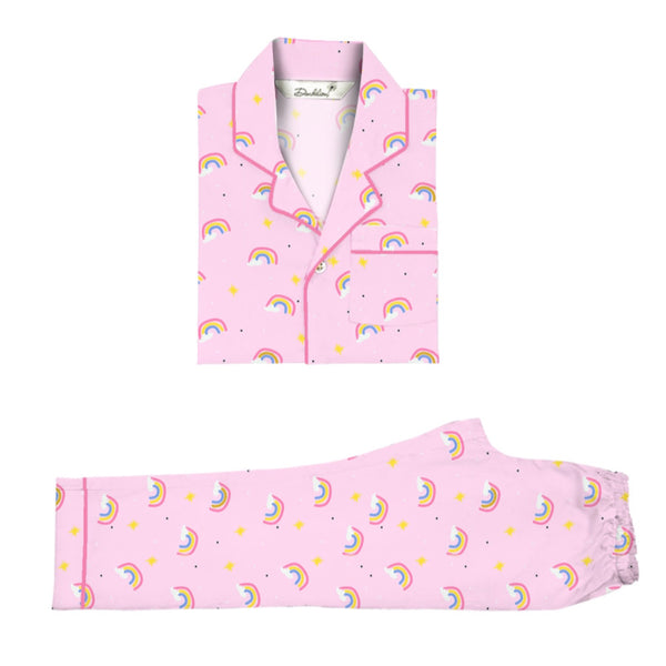 Dandelion -Cotton - Pink - Rainbow - Kids Pajama Sets