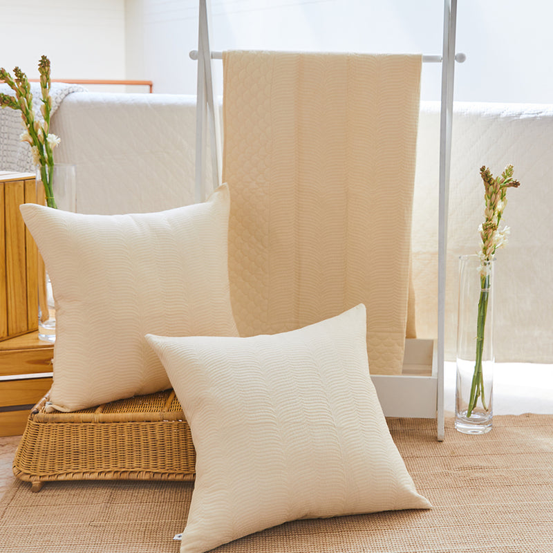The Crosby Embroidered Quilt -  Buttercup / Cream