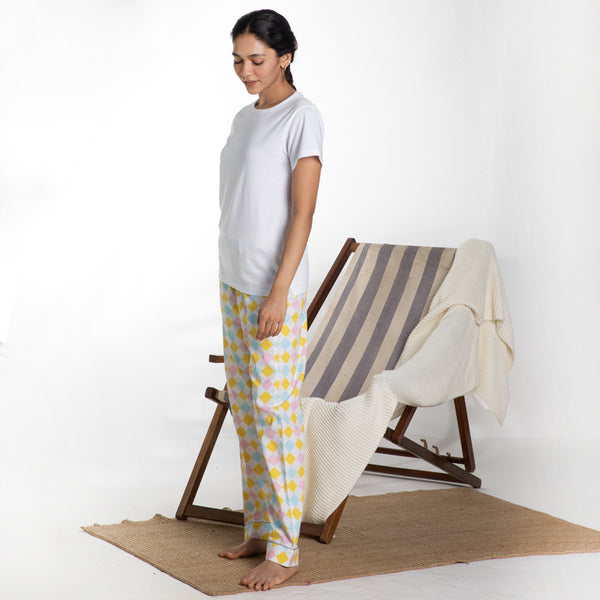 Breezeblock Embroidered T-shirt & Cotton Pyjama