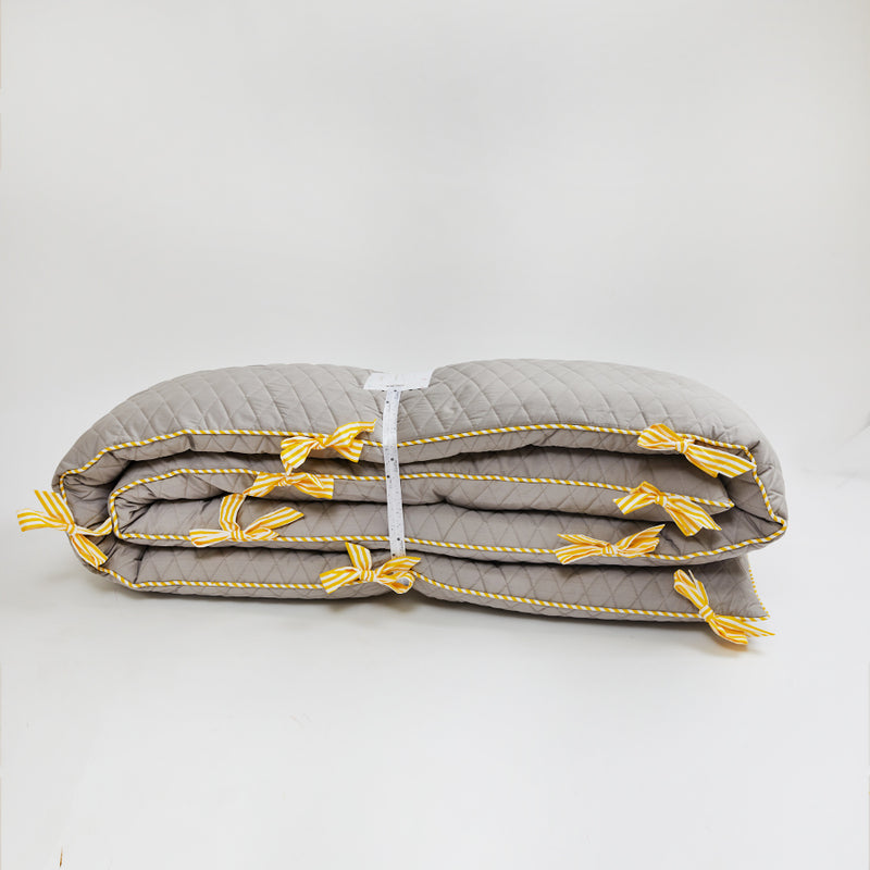 Grey With Yellow Stripe Cotton Bumper